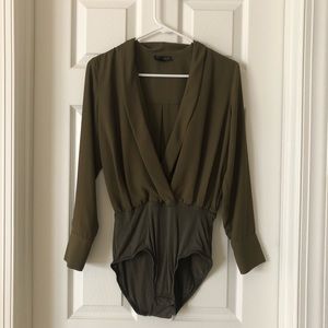 Topshop Faux Wrap Bodysuit